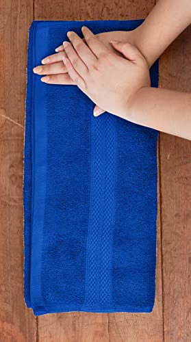 Avalon Towels Luxury Hand Towels (Pack of 6) Size 16x28 Inches - Premium Cotton, Soft and Highly Absorbent Hand Towels for Bathroom, 600 GSM Face Towels, Hotel & Spa Quality, Quick Dry (Royal Blue)