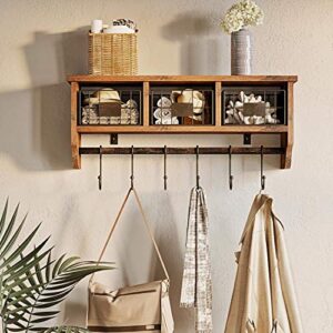 Rolanstar Sturdy 3-Tier Shoe Rack Bench Bundle Rustic Wall Mounted Storage Cabinets