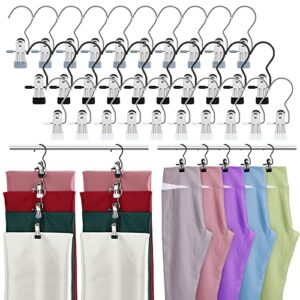 rtteri 48 pieces boot hangers clips 360 rotating laundry hooks hanging clamp space saving clothes pins socks towel clips portable multifunctional heavy duty clothespins space saving for closet jeans