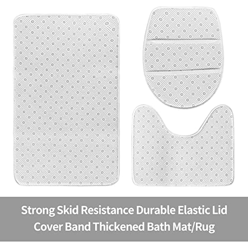 Billichase Highland Cow Bathroom Rugs and Mats Set 3 Pieces Non Slip Absorbent U-Shaped Contour Toilet Mats, Bath Mat and Toilet Lid Cover for Tub Shower and Bath Room