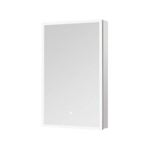 AQUADOM Edge Royale 24in x 32in x 5in Right Hinged LED Medicine Mirror Cabinet Recessed or Surface Mounted, Defogger, Dimmer, LED 3X Makeup Mirror, Electrical Outlets