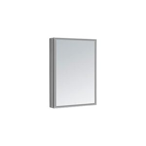 AQUADOM Edge Royale 24in x 32in x 5in Right Hinged LED Medicine Mirror Cabinet Recessed or Surface Mounted, Defogger, Dimmer, LED 3X Makeup Mirror, Electrical Outlets