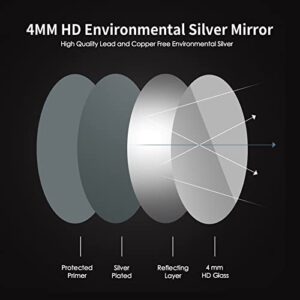 Movo Medicine Cabinet Round 24 Inch x 24 Inch Bathroom Cabinet Mirror, Circular Storage Cabinet Surface Mounted