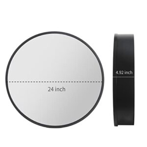 Movo Medicine Cabinet Round 24 Inch x 24 Inch Bathroom Cabinet Mirror, Circular Storage Cabinet Surface Mounted