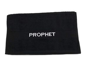 mercy robes preaching hand towel prophet (black/white)