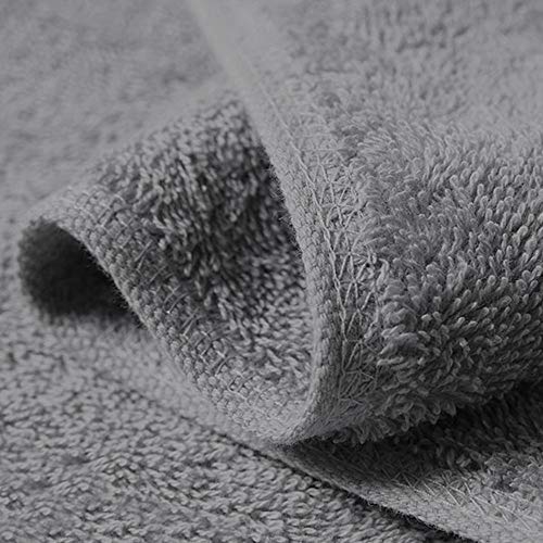 Lin Cotton Hand Towels, Soft & Highly Absorbent Hand Towel for Bathroom,Set of 2 Grey 14 x 30 Inch