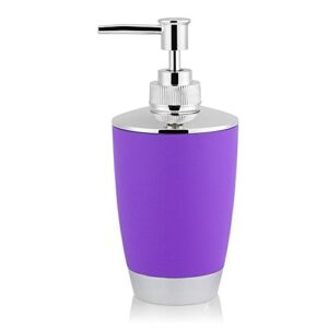 Bathroom Accessories Set, 4pcs Bathroom Vanity Accessory Include Soap Dispenser Pump, Toothbrush Holder, Toothbrush Cup, Soap Dish(Purple)