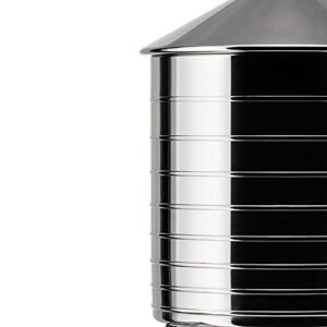 Alessi Water Tower Kitchen Container in Stainless Steel, Mirror Polished 10.75"