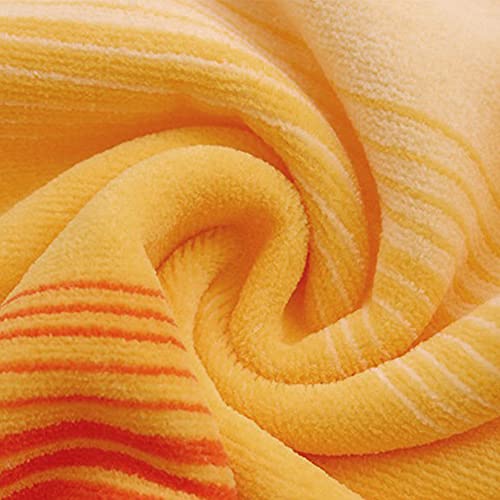 Pidada Hand Towels Set of 2 Striped Pattern 100% Cotton Soft Decorative Towel for Bathroom 13.8 x 29.5 Inch (Orange)