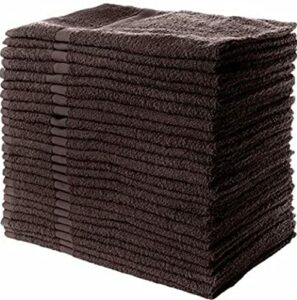 simpli-magic 79223 brown hand towels, size: 16” x 27”, 12 pack