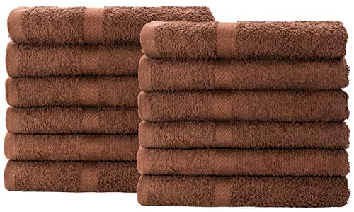 Simpli-Magic 79223 Brown Hand Towels, Size: 16” x 27”, 12 Pack