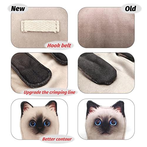 Openhahaha Cat Hand Towels for Bathroom,Cat Kitchen Towels Decorative Hand Towel,Hanging Cat Towel Washcloths Face Towels Absorbent Soft- Siamese Cat Towels for Cat Lover (Siamese Cat)