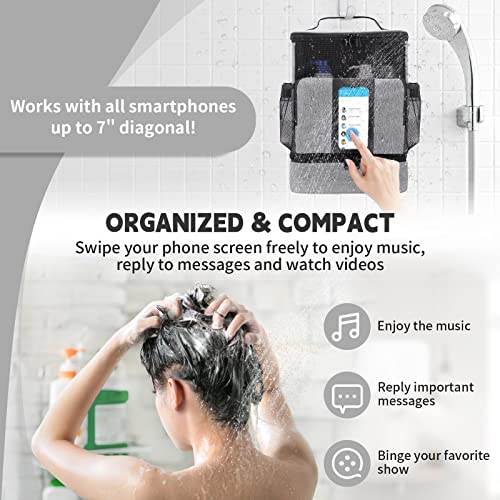 Funambulist Large-Capacity Shower Caddy Portable Dorm Room Essentials for College Students Girls/Guys (Grey)