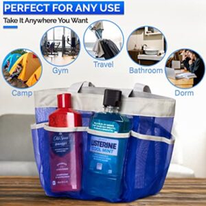 Shower Caddy Portable Mesh Bag for College Dorm Room Essentials , Camping Essentials ,Dorm Decor ,Travel ,Gym Shower Bag , Bathroom Accessories - Quick Dry Waterproof Shower Tote Bag 9" x 8" .