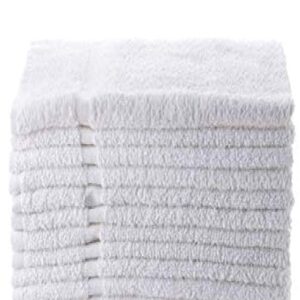 Towels N More 24 Basics White 16x27 100% Cotton Loop Hand Towels Salon/Gym/Hotel Super use Absorbent Best for Bathroom, Kitchen, Home or Commercial use Towels (24)