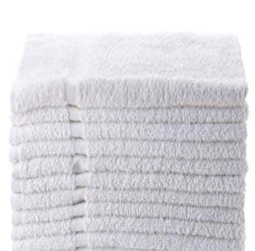 Towels N More 24 Basics White 16x27 100% Cotton Loop Hand Towels Salon/Gym/Hotel Super use Absorbent Best for Bathroom, Kitchen, Home or Commercial use Towels (24)