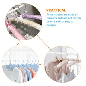 BESPORTBLE 4pcs Satin Padded Hangers Satin Hangers with with Metal Hook Anti Slip Sponge Satin Cushioned Hangers for Sweaters Dresses Coats