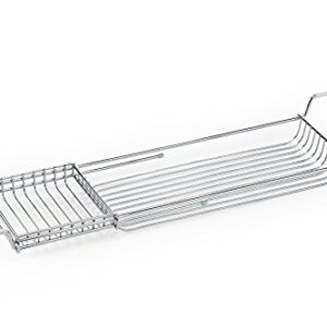 Home Intuition Stainless Steel Expandable Shower Bathtub Tray Over The Clawfoot Tub Bath Caddy