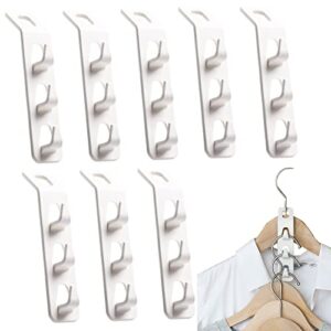ugyduky plastic connector hooks clothes hanger connector hooks for hanger stacking use save wardrobe space space saving hangers hooks closet organizer for clothes closet (8 pack multi-layer)