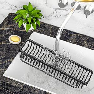 Shower Caddy Basket Shelf Pack of 2 - Self Adhesive and Drill Kitchen or Bathroom Organizer - Shower Shelves Space aluminum Shower wall caddy(Black)