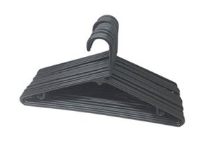 the um24 light weight plastic adult cloth hangers black – 16 ct.