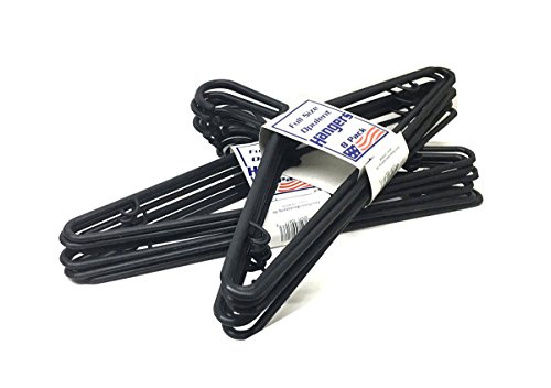 THE UM24 Light Weight Plastic Adult Cloth Hangers Black – 16 Ct.