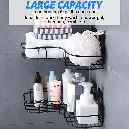 2x Corner Shower Shelf Bathroom Storage Holder Organizer Triangular Rack Shower Bathroom organizer Shelves Shelf Shower shelf Shower organizer Bathroom shelves Shower rack