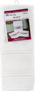 dmc charles craft aberdeen velour hand towel 14 count 16.5"x27", white