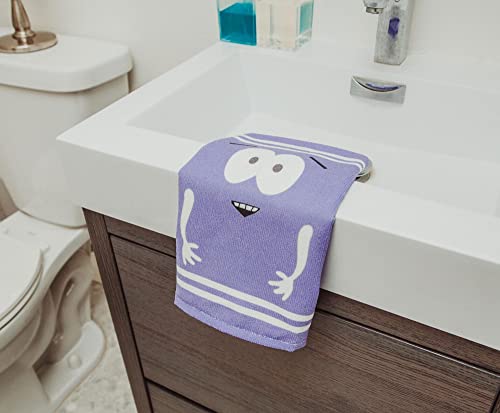 South Park Towelie Hand Towel - 24-Inch Blue Cotton Bath & Kitchen Towels - Absorbent Soft Face Wash Cloth, Tea Towel - Fun Novelty Bathroom Decor - South Park Collectibles - Kid, TV Series Fan Gift