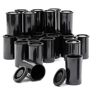empty film canisters with caps,black plastic film canister holder,10pcs