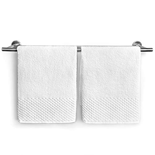 Kaufman - Premium White Deluxe Hand Towels, 17''x28'', Absorbent Towels for Gym, Hand, Spa, Beauty, 100% USA Cotton (12-Pack)