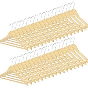 Whitmor Natural Grade Wood Suit Hangers, Set of 36