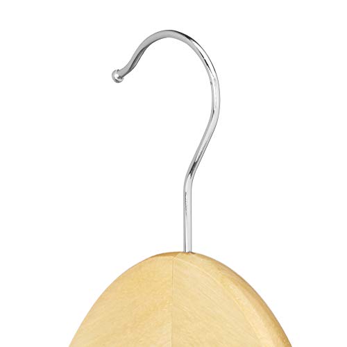 Whitmor Natural Grade Wood Suit Hangers, Set of 36