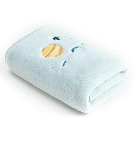 luke's gift 100% cotton kids facial towels, hand towels and fingertip towels for bathroom towels cute animal pattern children washcloths 12.5inch x 12.5inch (turquoise)