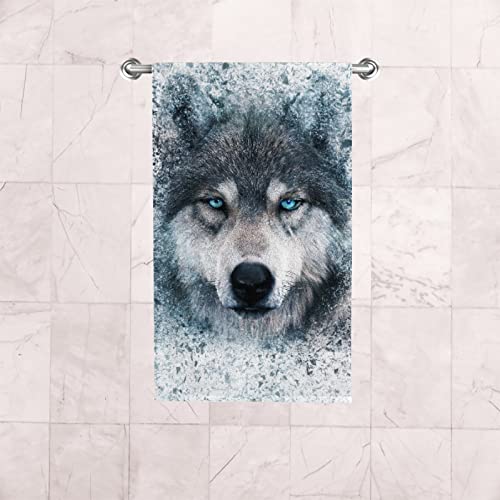 Bath Hand Kitchen Towels Wolf Dish Towel Washcloth 2 Pack Soft Quick Dry Super Absorbent Bathroom