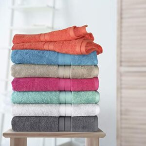 CANNON 70% Cotton 30% Bamboo Hand Towels (18" L x 30" W), 550 GSM, Super Absorbent, Breathable, Ultra Soft (2 Pack, Fuchsia)