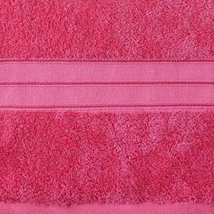 CANNON 70% Cotton 30% Bamboo Hand Towels (18" L x 30" W), 550 GSM, Super Absorbent, Breathable, Ultra Soft (2 Pack, Fuchsia)