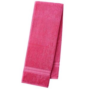 CANNON 70% Cotton 30% Bamboo Hand Towels (18" L x 30" W), 550 GSM, Super Absorbent, Breathable, Ultra Soft (2 Pack, Fuchsia)