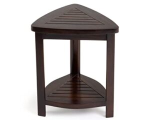 ala teak wood bath spa shower stool corner bench stool fully assembled