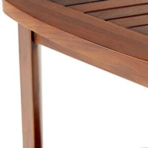 ALA TEAK Wood Bath Spa Shower Stool Corner Bench Stool Fully Assembled