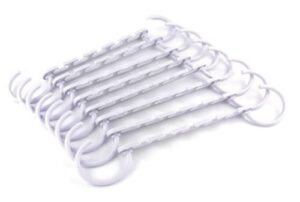 household trends 8 pack space saving closet hangers white