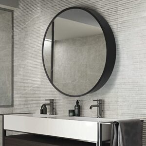 Movo 20 Inch x 20 Inch Round Bathroom Mirror Cabinet, Circular Medicine Cabinet, Wall Surface Mounted Storage Cabinet