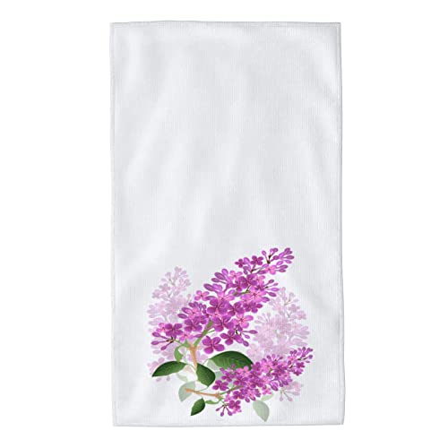 Mount Hour Beautiful Lavender Flower Violet Purple Pink Hand Towels Pink Floral Face Towel Soft Guest Towel Portable Kitchen Tea Dish Towels Washcloths Bathroom Decor Housewarming Gifts 15.7" X 27.5"