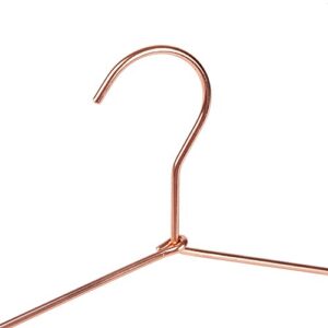 Quality 17" Rose Gold Sturdy Metal Hanger 30 Pack, Copper Clothes Hangers, Heavy Duty Coat Hangers, Standard Suit Hangers for Jacket, Shirt, Dress (30)