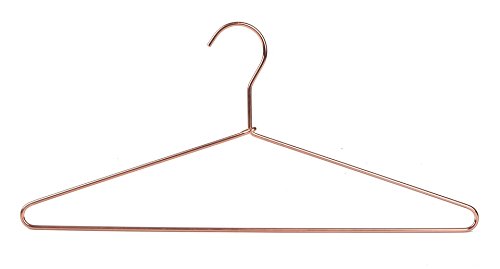 Quality 17" Rose Gold Sturdy Metal Hanger 30 Pack, Copper Clothes Hangers, Heavy Duty Coat Hangers, Standard Suit Hangers for Jacket, Shirt, Dress (30)