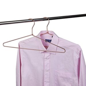 Quality 17" Rose Gold Sturdy Metal Hanger 30 Pack, Copper Clothes Hangers, Heavy Duty Coat Hangers, Standard Suit Hangers for Jacket, Shirt, Dress (30)