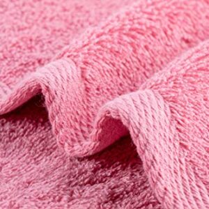 Babiclean 16x30 Premium Quality Ultra Soft and Highly Absorbent heavey Pure Pink Hand Towel Durable for Bathroom, Hotel, Spa, Salon and Gym Set of 2