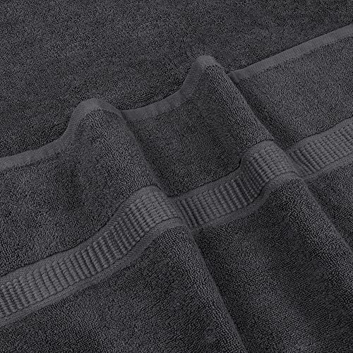 Utopia Towels – Bundle of Jumbo Bath Sheets & Hand Towels (8 Pack) - Ring Spun Cotton, Ultra Soft and Highly Absorbent - Hotel & Spa Quality Towels (Grey)