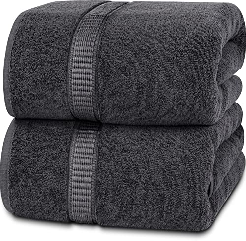 Utopia Towels – Bundle of Jumbo Bath Sheets & Hand Towels (8 Pack) - Ring Spun Cotton, Ultra Soft and Highly Absorbent - Hotel & Spa Quality Towels (Grey)