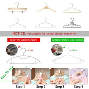 Clothes Hanger Connector Hooks,Hincell 120pcs Thickened Hanger Hooks for Clothes Hanger Extender Cascading Hangers, Outfit Hangers Connection Hook, Space Saving Organizer for Heavy Duty Clothes Closet